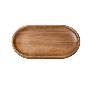 Disposable Oval Wooden Serving <strong>Tray</strong> for Party Tea Fruit Vegetables Home Bread <strong>Dessert</strong> &amp; Cake-Decorative Wood Tableware - Product Image 1