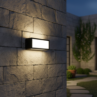 Lampe murale à LED rectangulaire en aluminium de haute qualité pour l'extérieur