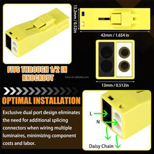 Saysurey Déconnexion rapide <span class=keywords><strong>Luminaire</strong></span> jaune à 2 pôles Accessoires de connecteur électrique Réservation facile - Product Image 2
