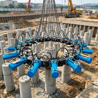 Casse-pieux d'excavatrice efficace pour la destruction de pieux en béton préfabriqué dans l'extension des pistes d'aéroport avec contrôle de précision