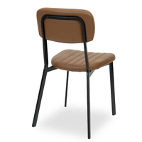 Chaise de restaurant à la mode avec dossier en cuir PU de qualité et coussin de siège chaise de table basse et meubles de salle à manger
