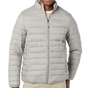 Oem Custom Kleur Puffer Jack Mannen Slim Fit Effen Blanco Nieuw Design Puffer Donsjack Voor Heren