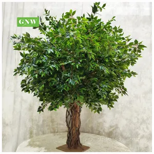 China Custom Silk Ficus Flower Rustikale Hochzeits dekoration Tisch grüner Baum Indoor Dry Tree Zweige