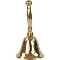 Maithil Art Cloche de service portable en laiton poli de 4 pouces Sonnette d'appel vintage en laiton pour la réception, le hall, la conciergerie, les patients.