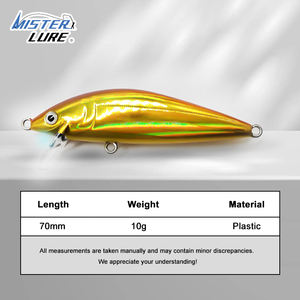 MISTER LURE 7cm 10g Kunstlok Aas met Assist Hook Forelvisserij Loklicht Minnow Vis Aas Hard Aas Crankbait - Product Image 3