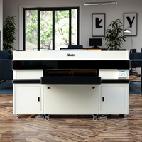 Yinstar 2025 Auto Dtg Flatbed Printer Nieuwe Dubbele Station Direct Naar Kleding Stof Drukmachine 4 Hoofden Voor T-Shirt Afdrukken