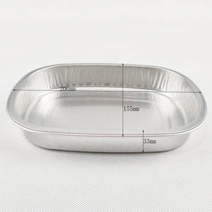 Recipientes Retangulares de Alumínio de 1LB Personalizáveis e Ecológicos com Tampas Plásticas para Alimentos Frescos de Supermercado e Delivery - Product Image 6