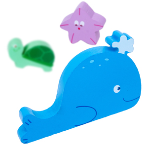 Vente en gros de puzzles 3D de dessins animés, blocs de construction en bois colorés, <span class=keywords><strong>jouet</strong></span> éducatif Montessori, puzzle DIY pour enfants - Product Image 6