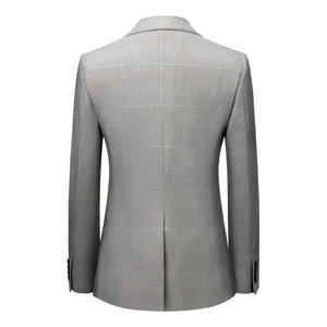 Nouveau Design 2025 Costume d'Affaires Homme de Haute Qualité à Motif Carreaux Gris - Product Image 2