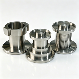 Raccord à soufflet métallique usiné CNC sur mesure OEM, à haute tolérance, avec bride filetée et pièces industrielles coniques - Product Image 4