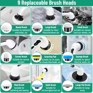 Brosse électrique puissante pour nettoyer la salle de bain et la douche Brosse électrique pour les taches tenaces - Product Image 3