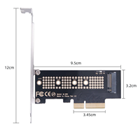 Carte adaptateur M.2 NVMe M-Key vers PCI-e 3.0 SSD PCIe X4 X1 X16 X8 pour adaptateur SSD de bureau carte graphique PC de voiture PCI-E Sot