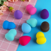 Échantillon gratuit Éponge de maquillage réutilisable au toucher doux 40x60mm Goutte d'eau/Oeuf/Cucurbit Poudre cosmétique Puff Blender en gros
