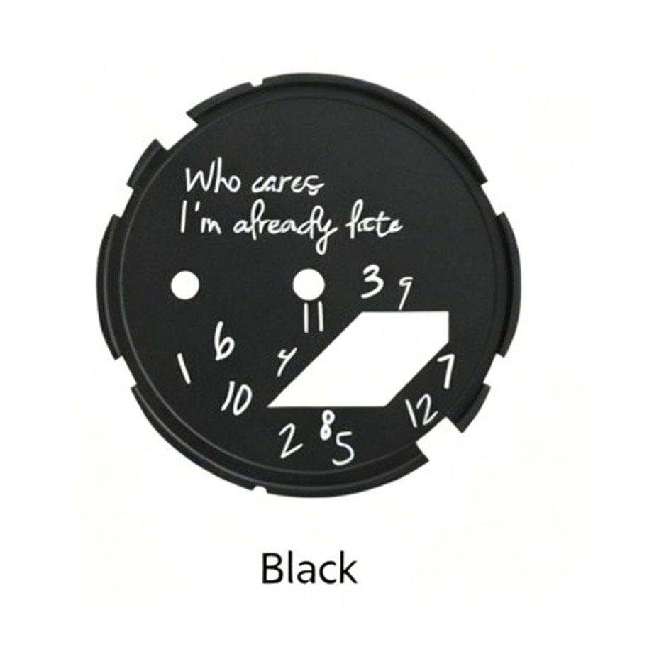 Esfera negra, texto blanco