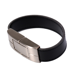Promozione Logo personalizzato Cle Usb flashdrive braccialetto in pelle Pendrive bracciale usb chiavetta portaoggetti originale - Product Image 4