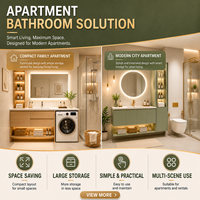 Ensemble de meuble-lavabo de salle de bain avec vasque en céramique et pierre de quartz, style moderne et minimaliste, lavabo sur mesure, miroir intelligent, robinet inclus