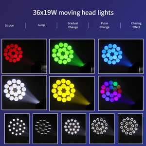 Équipement d'éclairage de scène, projecteur à tête mobile avec zoom, 36x15w Bee Eye LED Moving Head Light - Product Image 5