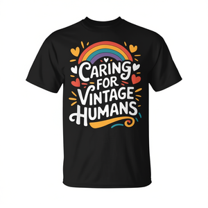 T-shirt « Caring For Vintage Humans » pour infirmière gerontologique, cadeau pour infirmière gerontologique - Product Image 2