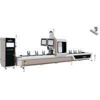 Centre d'usinage CNC Glasino 4 axes pour le perçage de profilés en aluminium et fraiseuse pour fenêtres