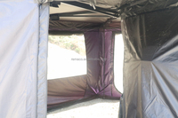 Tente de toit de camping tout-terrain pour 3-4 personnes, auvent à 270 degrés, coque rigide, auvent autoportant 270 avec pièce annexe