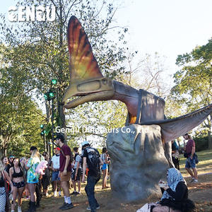High Simulation Outdoor Animatronic <strong>Dinosaur</strong> For <strong>Carnival</strong> Shopping Malls Airports Daycare Kindergarten Public Places Made Metal - Product Image 3