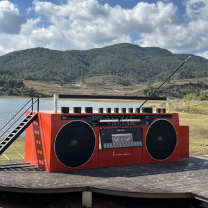 El edificio modelo de radio retro de Lu Ban <span class=keywords><strong>Hut</strong></span> se puede utilizar para comida rápida familiar, catering, remolques y quioscos prefabricados - Product Image 4