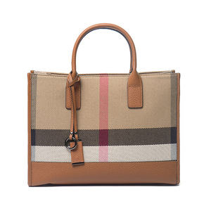 Borsa da Viaggio da Donna di Alta Qualità di Marca Originale in Vera Pelle e Tela di Lusso con Chiusura a Cerniera - Product Image 3