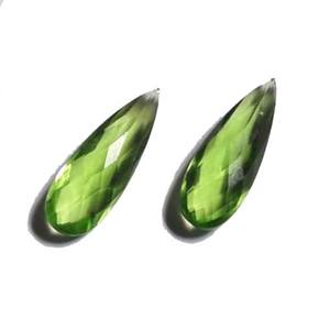 100% Piedra preciosa de peridoto natural 3X4MM Corte de pera Forma facetada Piedra preciosa verde natural suelta para hacer todo tipo de joyería - Product Image 1