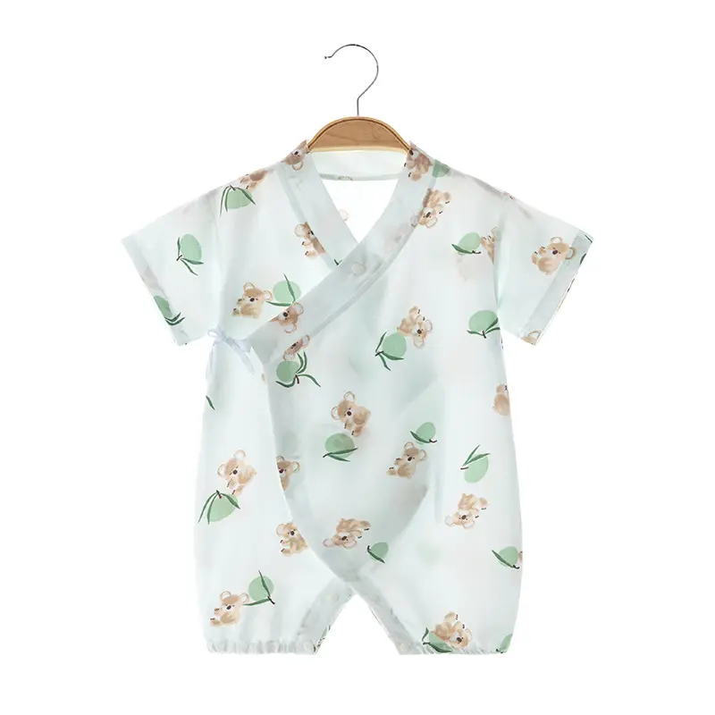 Siêu mỏng mùa hè onesie cho trẻ sơ sinh mới Koala thiết kế Romper với Ngắn Tay Áo máy lạnh quần áo cho bò phù hợp với