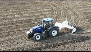 Hochleistungs-Traktor-Anhänger Landwirtschaftlicher Gooseneck-Kurvenbalken Satelliten-gesteuerter Teleskop-Schaufelbagger Schwerlast-Stahl-Laser-Landplanierer - Product Image 4