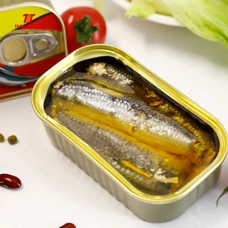 Canned sardines in vegetable oil 125g/425g Canned Fish from factory for Ghana