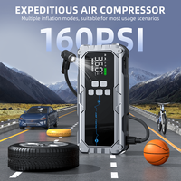 Pompe à air de voiture ODM personnalisée 720A 12V 7200mAh 6-en-1 avec démarreur de batterie de moto et de voiture, kit d'urgence de charge USB-A/USB-C
