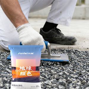 หินอะคริลิกเรซิ่นเคลือบสี ได้รับการรับรองมาตรฐาน CE หินกรวดสีสำหรับทาผนังและพื้น ใช้กับสีเคลือบแบ<span class=keywords><strong>บน</strong></span>้ำสำหรับทาด้วยแปรง - Product Image 1