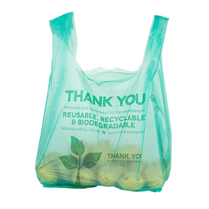 Sacs en plastique biodégradables écologiques personnalisés avec logos, sacs en plastique pour supermarchés, sacs d'épicerie compostables personnalisés - Product Image 5