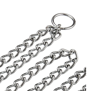 Laisse de dressage de chien à chaîne torsadée de style simple à motif solide en acier inoxydable 304 flexible pour animaux de compagnie - Product Image 3