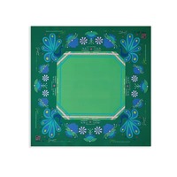 Jeu de Mahjong américain gravé à 4 couches de 160 tuiles, édition boutique vert magenta, tapis Paon de la Forêt