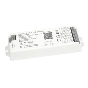 DC12V 24V Komponen Lampu 5 Dalam 1 RGB CCT Zigbee LED Controller Bekerja dengan Tuya Zigbee Gateway