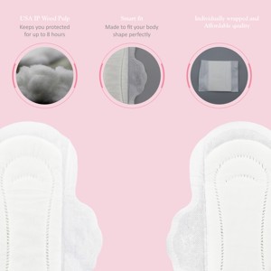 Almohadillas desechables biodegradables para mujeres Almohadillas diarias Almohadillas sanitarias <span class=keywords><strong>Yazz</strong></span> pesadas a base de hierbas Servilletas sanitarias para la noche - Product Image 4