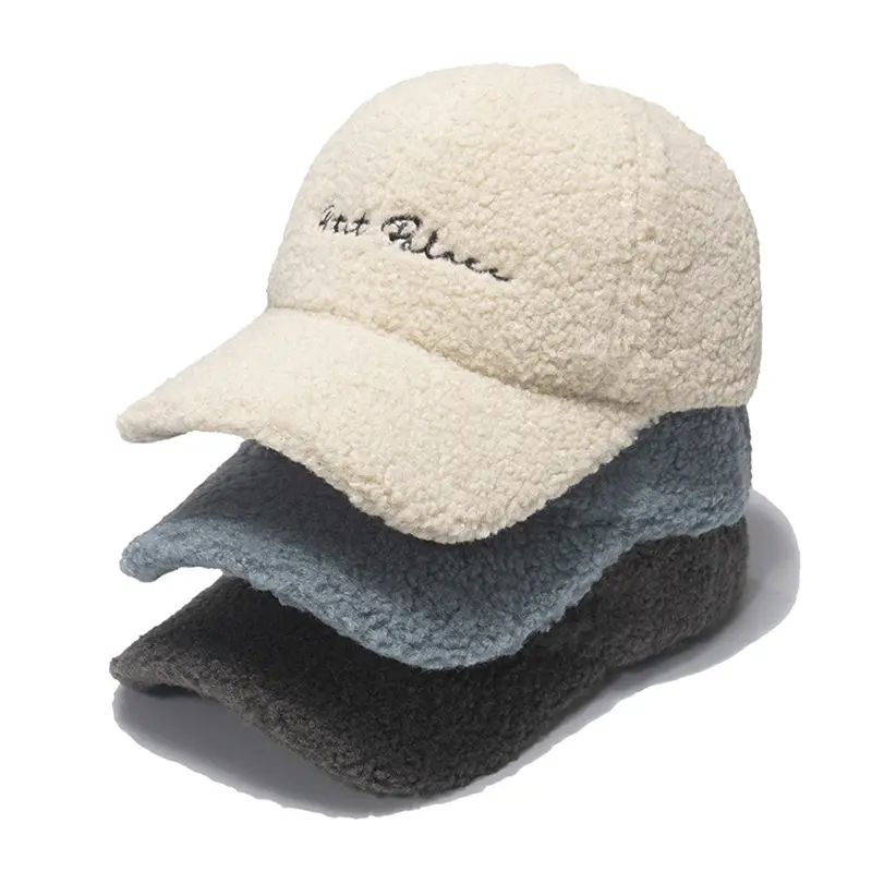 Casquette en fausse fourrure pour femme, chapeau de papa, Design avec Logo personnalisé, pour l'hiver, chaud, confortable, en peluche, duveteux, casquette de Baseball, 2021