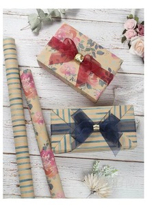 Custom Floral <b>Pattern</b> Kraft Gift Wrapping <b>Paper</b> Sheet 100GSM Eco-Friendly Silicone Coated Double-Sided Digital Printing - Product Image 6