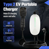 Chargeur portable pour véhicule électrique NTO 3,5/7 kW Type 2/GBT/Type 1 (SAE J1772) EVSE, charge rapide de niveau 2 pour la maison, courant réglable 16/32 A avec sac
