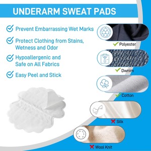 OEM/ODM Coussinets <span class=keywords><strong>anti</strong></span>-transpiration <span class=keywords><strong>pour</strong></span> aisselles, Coussinets rafraîchissants à la menthe, Protections invisibles autocollantes sous les vêtements <span class=keywords><strong>pour</strong></span> femmes et hommes - Product Image 5