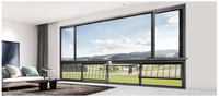 Moderno OEM de cinco pistas de acero inoxidable corredizas puertas de ventanas de aluminio para el hogar Oficina Vertical persiana tipo cortina