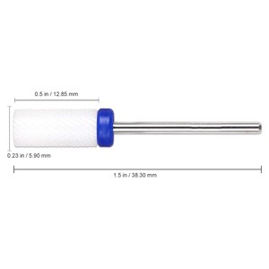 Professional 3/32" Shank Size - Flat Top Small Barrel White Ceramic Bit - <b>Nail</b> Drill Bit for Dremel Machine - Product Image 1