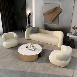 Sofá de Tela Moderno y Minimalista en Forma de U, Tejido Transpirable, Estilo Nórdico para Sala de Estar, Sofá de Diseño para Apartamentos Pequeños - Product Image 3