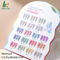 Nouveau Gel Constructeur Effet Œil de Chat Sirène 18 Couleurs Gel d'Extension d'Ongles Vente en Gros Gel Constructeur de Haute Qualité Gel Dur Logo Personnalisé
