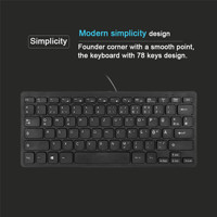 Clavier miniature filaire externe USB personnalisé en gros, clavier de petite taille, clavier de langue mineure russe/français/allemand/espagnol/clavier