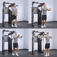 Gimnasio equipo de fitness pin cargado Power rack cable crossover Smith máquina Squat rack entrenador multifuncional