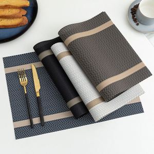 Napperon de table personnalisé de style japonais avec motif en fil doré, en PVC écologique, imperméable, résistant à l'huile et à la chaleur, pour hôtel - Product Image 4