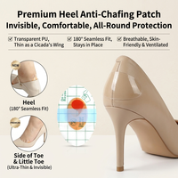 Coussinets anti-friction invisibles pour talons hauts, ultra-fins et doux pour la peau, offrant une protection des pieds toute la journée.